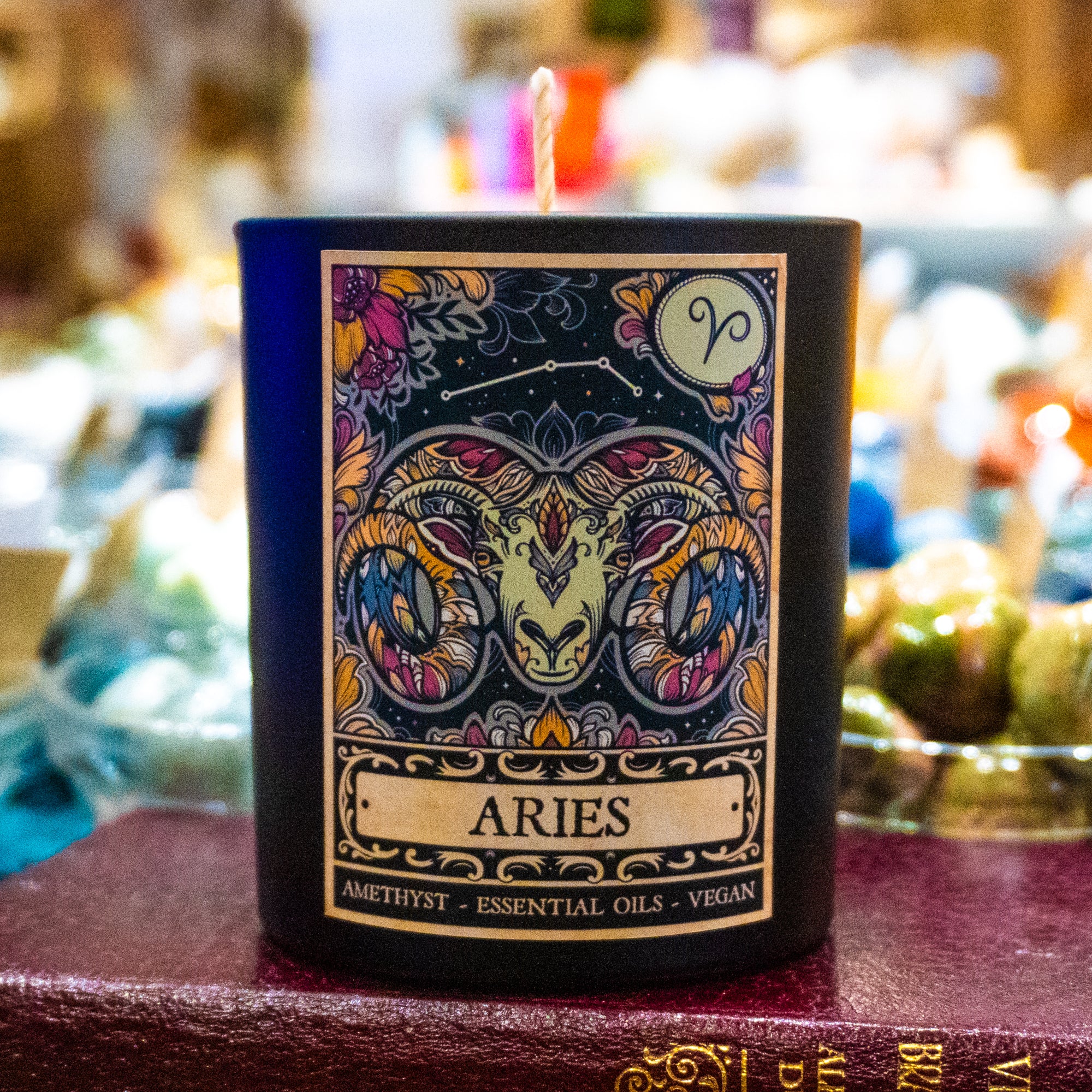 Aries Crystal Candle