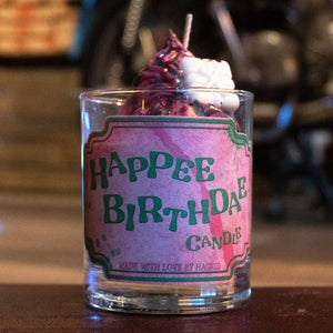 Happee Birthdae Candle