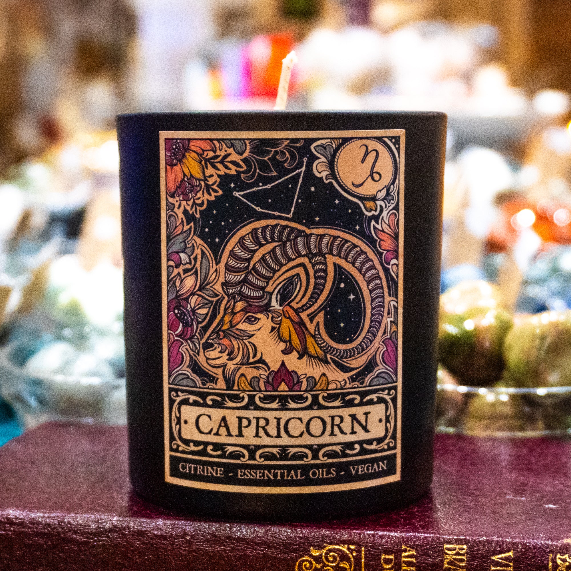 Capricorn Crystal Candle