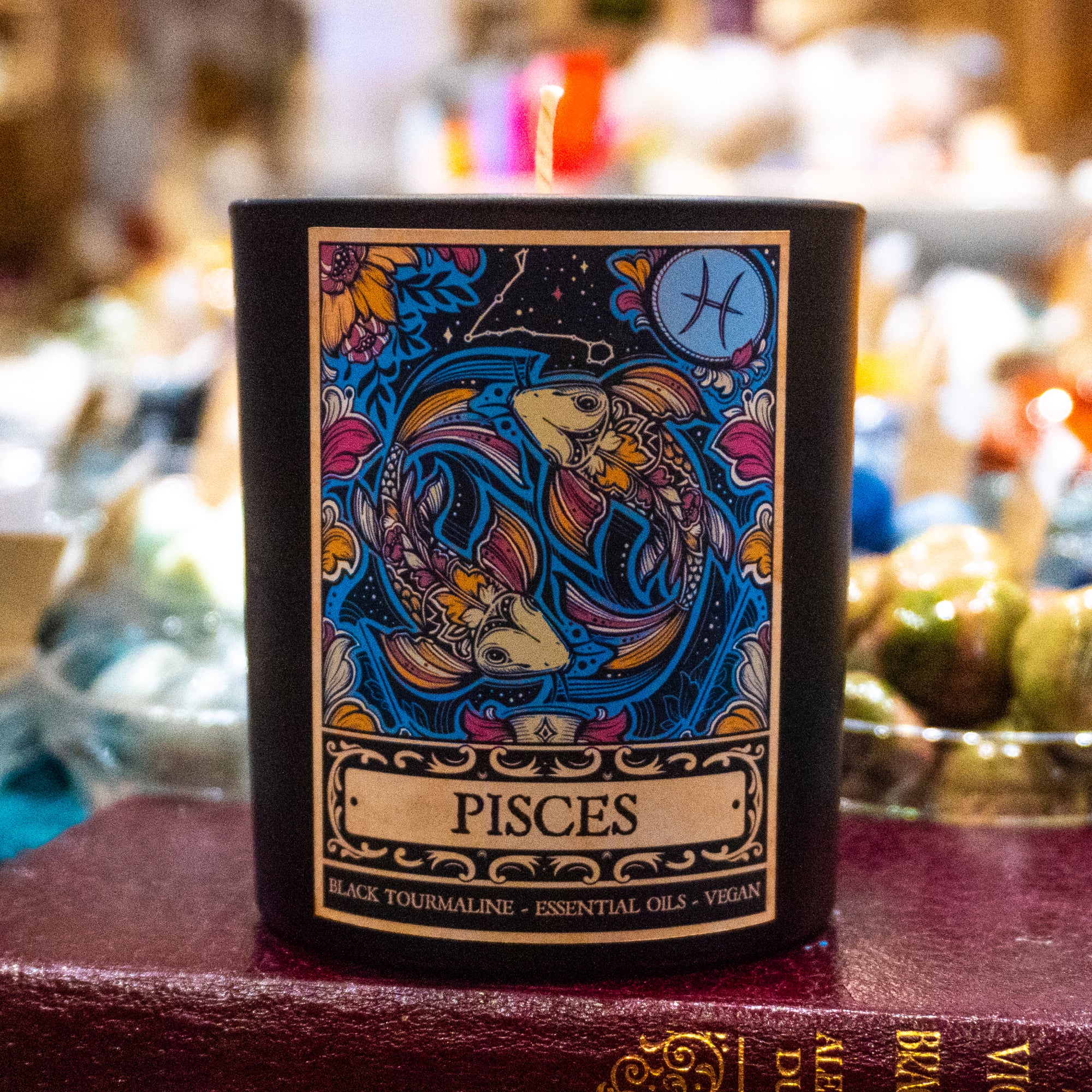 Pisces Crystal Candle